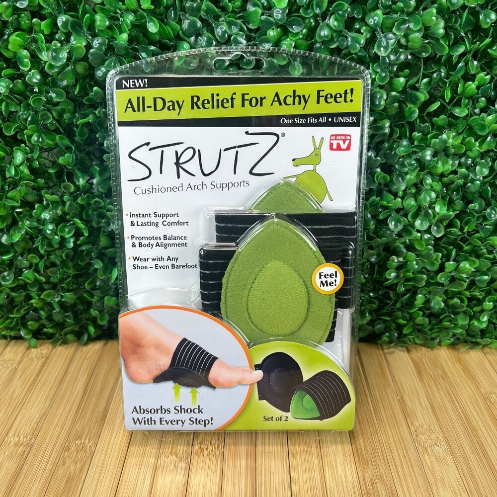 Sealed Strutz Cushioned Arch Support All-Day Relief Achy Sore Feet Flat Feet Set